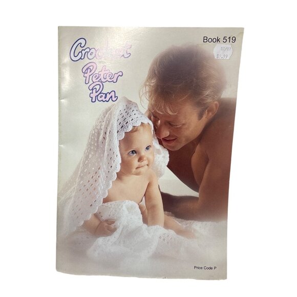 Crochet Peter Pan Pattern Book Baby Crochet Shawl, Christening Robe, Cardigan - Picture 1 of 5
